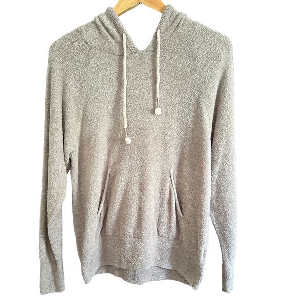 YOUNG FABULOUS & BROKE | Taupe Ultra Soft Plush Knit Hoodie Sweater  Extra Small - Picture 1 of 6